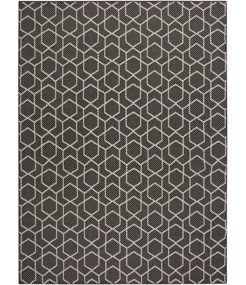 Nourison Horizon Indoor/Outdoor Black HOZ01 8 ft. X 10 ft. Rect. Rug