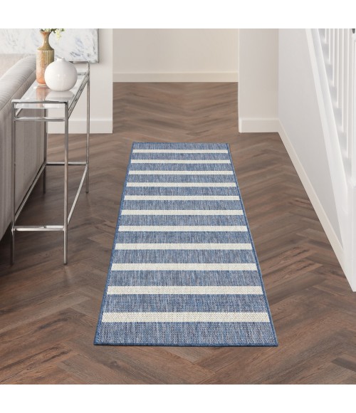 Nourison Positano Navy Ivory POS03 2 ft. X 6 ft. Rect. Rug