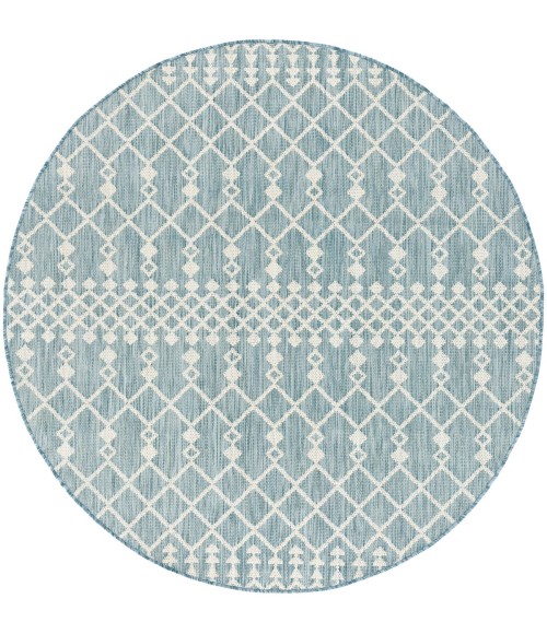 Nourison Positano Aqua POS02 6 ft. X Round Rug