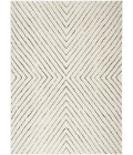 Nourison Cozy Modern Ivory Black Rug CMD01 7 ft. 10 in. X 9 ft. 10 in. Rect. - Rugs Town Nourison Cozy Modern Ivory Black CMD01 7 ft. 10 in. X 9 ft. 10 in. Rect. Rug