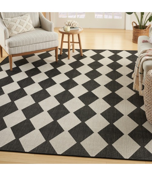Nourison Positano Black POS04 5 ft. X 7 ft. Rect. Rug
