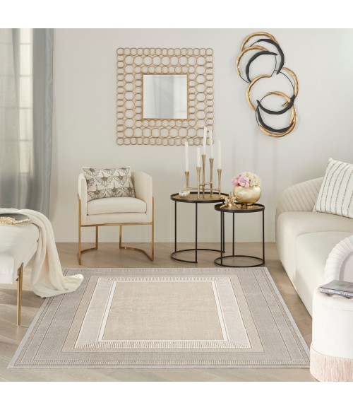 Nourison Glam Ivory GLM07 3 ft. 11 in. X 5 ft. 11 in. Rect. Rug