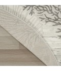Nourison Pompeii Ivory Grey Blue PMP04 5 ft. 3 in. X Round Rug
