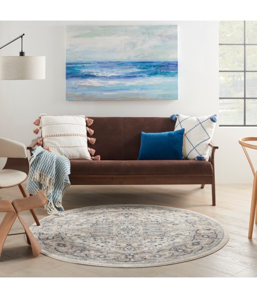 Nourison Concerto Ivory Grey CNC05 4 ft. X Round Rug