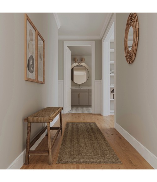 Nourison Tulum Brown TLM04 2 ft. 2 in. X 8 ft. Rect. Rug