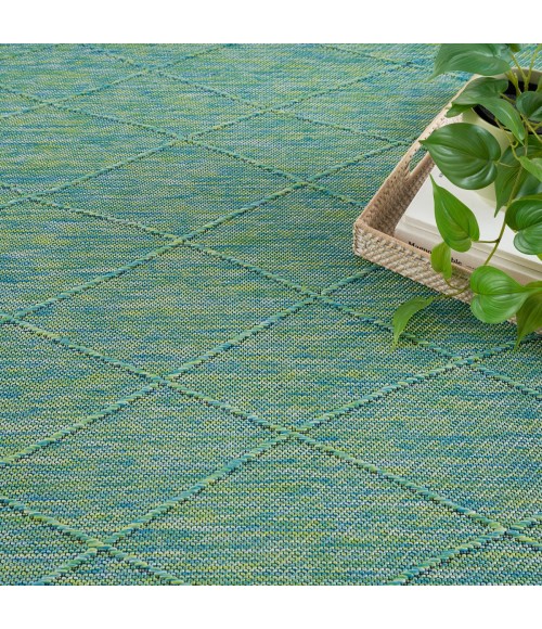 Nourison Practical Solutions Blue Green PSL01 6 ft. X 9 ft. Rect. Rug