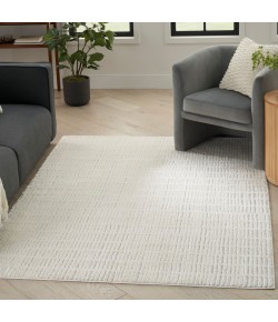 Nourison Cozy Modern Ivory Grey CMD03 6 ft. 7 in. X 9 ft. Rect. Rug
