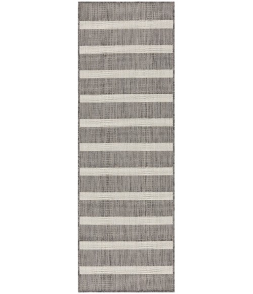 Nourison Positano Charcoal Ivory POS03 2 ft. X 6 ft. Rect. Rug