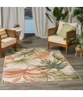 Nourison Aloha Ivory Green ALH43 3 ft. 6 in. X 5 ft. 6 in. Rect. Rug