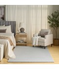 Nourison Soft Plush Rabbit Fur Silver SFF01 5 ft. X 7 ft. Rect. Rug