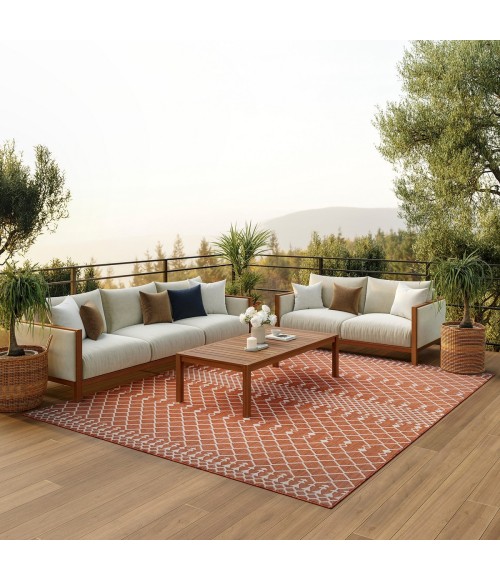 Nourison Positano Terracotta POS02 9 ft. X 12 ft. Rect. Rug