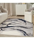 Nourison Splash Grey Navy BSK02 5 ft. X 7 ft. Rect. Rug