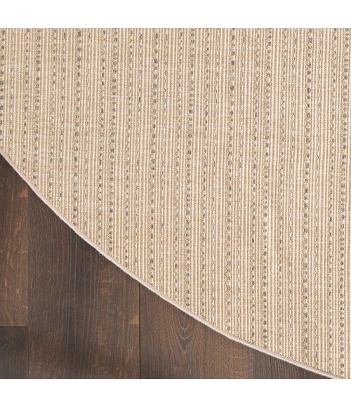 Nourison Tulum Taupe TLM01 8 ft. X Round Rug