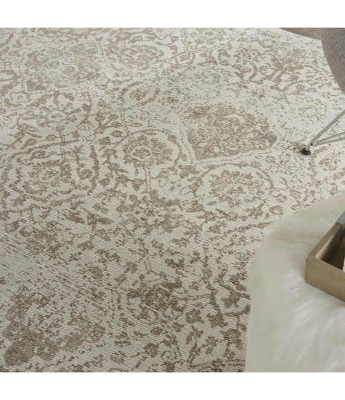Nourison Damask White DAS06 3 ft. 6 in. x 5 ft. 6 in. Rect. Rug