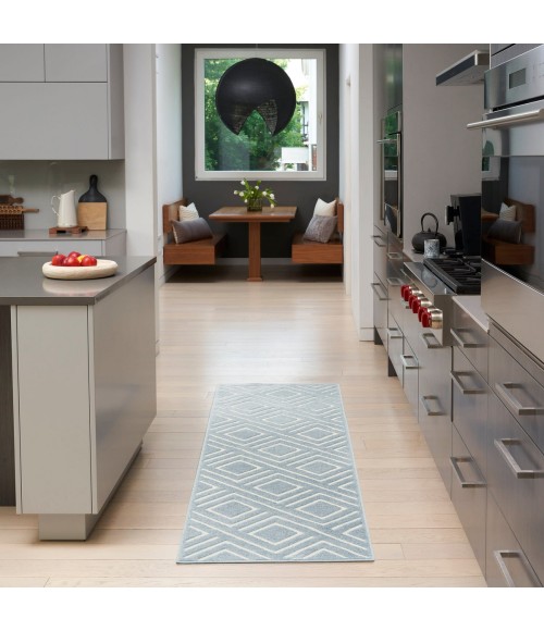 Nourison Casual Blue CSU03 2 ft. X 6 ft. Rect. Rug