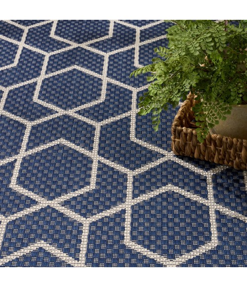 Nourison Horizon Indoor/Outdoor Navy HOZ01 8 ft. X 10 ft. Rect. Rug