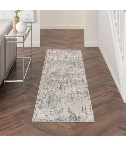 Nourison Concerto Ivory Blue Grey CNC01 2 ft. 2 in. X 6 ft. Rect. Rug