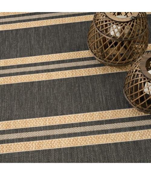 Nourison Horizon Indoor/Outdoor Charcoal HOZ05 6 ft. x 9 ft. Rect. Rug