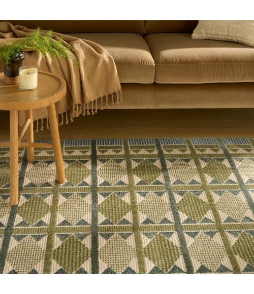 Nourison Nordic Green Blue NRC06 5 ft. X 7 ft. Rect. Rug