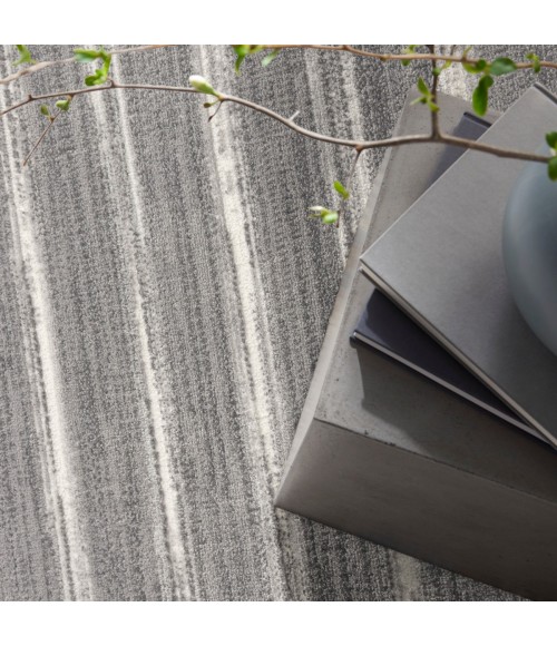 Calvin Klein CK011 Verdant Charcoal Ivory VRD03 8 ft. X 10 ft. Rect. Rug