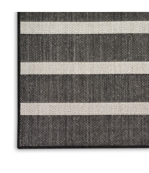 Nourison Positano Black Ivory POS03 6 ft. X 9 ft. Rect. Rug