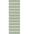 Nourison Positano Blue Green Ivory POS03 2 ft. 2 in. X 8 ft. Rect. Rug