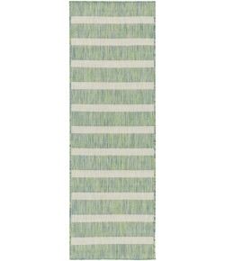 Nourison Positano Blue Green Ivory POS03 2 ft. 2 in. X 8 ft. Rect. Rug