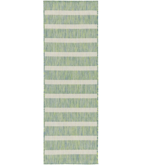 Nourison Positano Blue Green Ivory POS03 2 ft. 2 in. X 8 ft. Rect. Rug