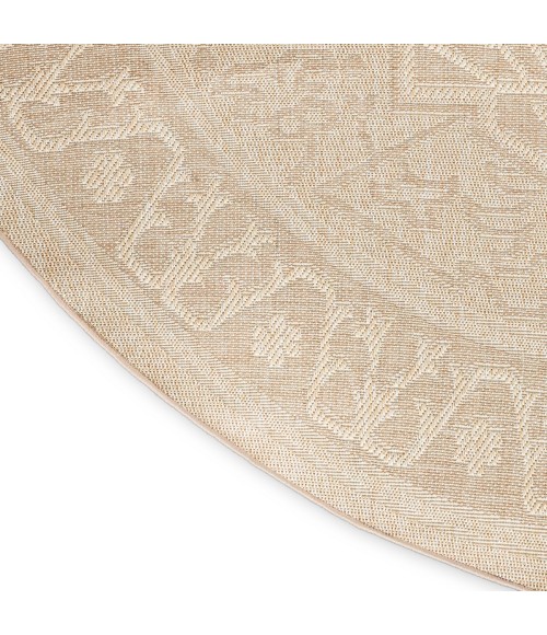 Nourison Tulum Cream TLM05 8 ft. X Round Rug