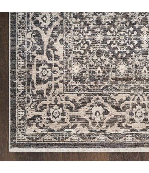 Nourison Outlines Charcoal Ivory OLN04 2 ft. 2 in. X 10 ft. Rect. Rug