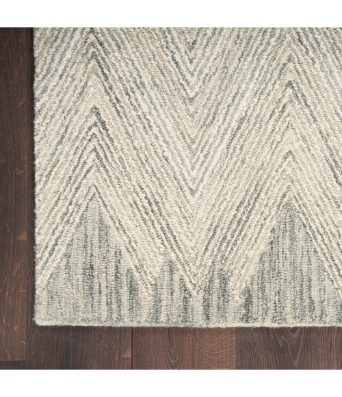 Nourison Interlock Teal ITL04 8 ft. Rect. Rug