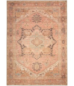 Nourison Vintage Washables Coral Multicolor VWS11 5 ft. 3 in. X 7 ft. 3 in. Rect. Rug