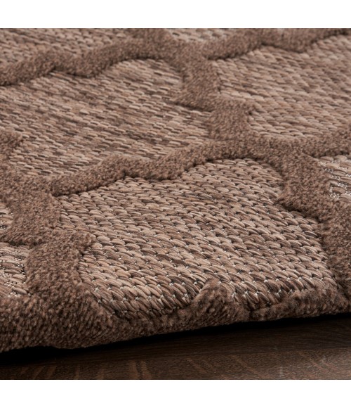 Nourison Easy Care Brown NES01 2 ft. 2 in. X 10 ft. Rect. Rug