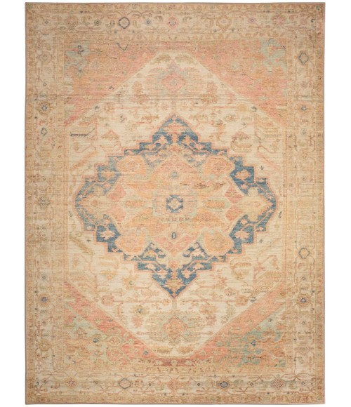 Nourison Vintage Washables Multicolor Rug VWS15 7 ft. 10 in. X 9 ft. 10 in. Rect. - Rugs Town Nourison Vintage Washables Multicolor VWS15 7 ft. 10 in. X 9 ft. 10 in. Rect. Rug