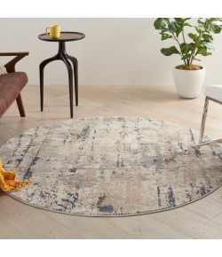 Nourison Concerto Beige Grey CNC01 5 ft. 3 in. X Round Rug