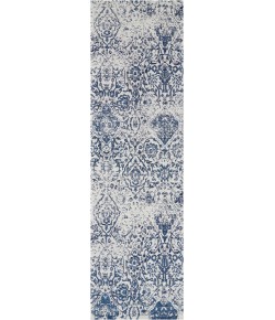 Nourison Damask Iory Navy DAS06 2 ft. 3 in. x 7 ft. 6 in. Rect. Rug