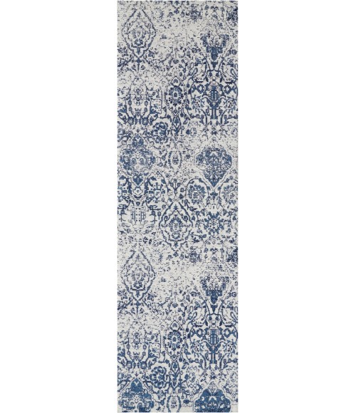 Nourison Damask Iory Navy DAS06 2 ft. 3 in. x 7 ft. 6 in. Rect. Rug