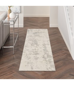 Nourison Concerto Cream Grey CNC01 2 ft. 2 in. X 7 ft. 6 in. Rect. Rug