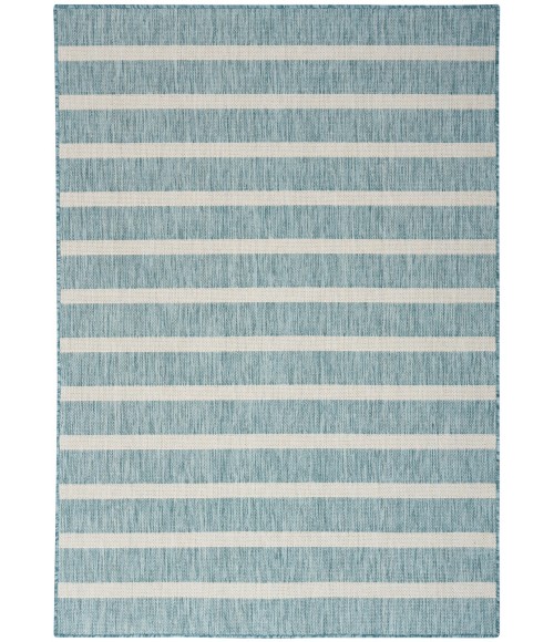 Nourison Positano Aqua Ivory POS03 6 ft. X 9 ft. Rect. Rug