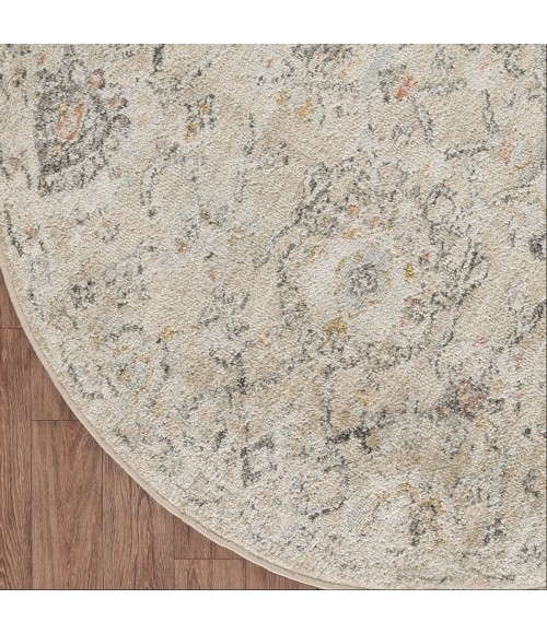 Nourison Oushak Home Cream OUS01 4 ft. X Round Rug
