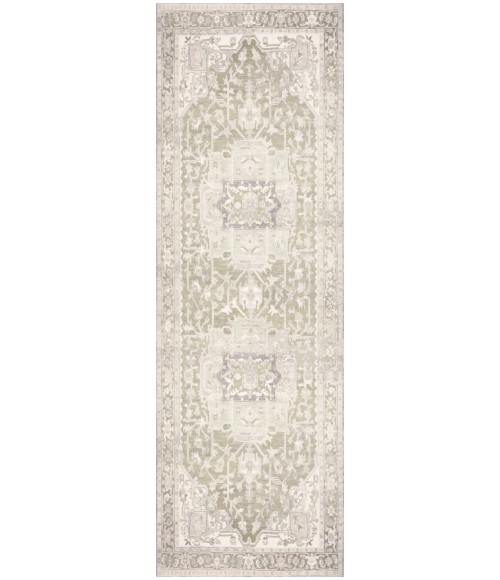 Nourison Vintage Washables Green VWS08 2 ft. X 6 ft. Rect. Rug