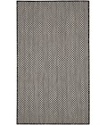 Nourison Courtyard Black White COU01 2 ft. X 3 ft. Rect. Rug