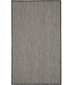 Nourison Courtyard Black White COU01 2 ft. X 3 ft. Rect. Rug