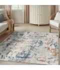 Nourison Concerto Beige Blue Rust CNC01 3 ft. 9 in. X 5 ft. 9 in. Rect. Rug