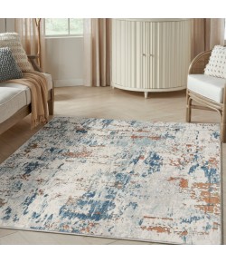 Nourison Concerto Beige Blue Rust CNC01 3 ft. 9 in. X 5 ft. 9 in. Rect. Rug