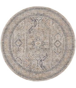 Nourison Nyle Ivory/Grey/Blue NYE01 7’10” X Round Rug