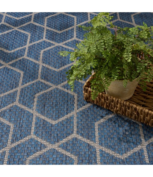 Nourison Horizon Indoor/Outdoor Denim HOZ01 8 ft. X 10 ft. Rect. Rug