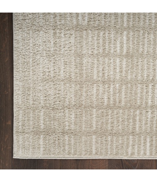 Nourison Cozy Modern Grey Ivory CMD03 2 ft. 2 in. X 10 ft. Rect. Rug