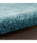 Nourison Luxurious Shag Aqua LXR05 5 ft. 3 in. X 7 ft. 3 in. Rect. Rug