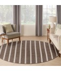 Nourison Positano Natural Ivory POS03 6 ft. X Round Rug